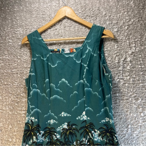 Shannon Marie Hawaii Dress Tropical Print Sleeveless Surf Boards Palm Trees M - Picture 3 of 12